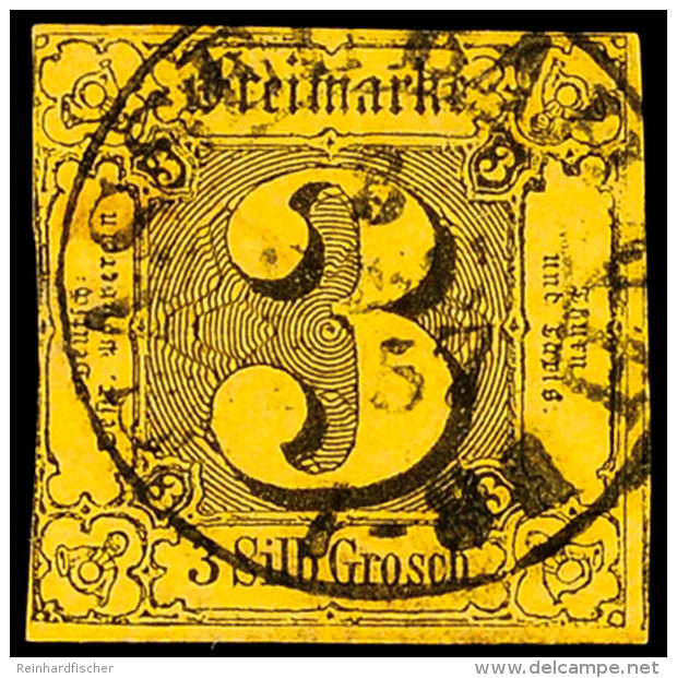 "CASSEL BAHNH. 8 DEZ 1857" - K2, Zentrisch Lesbar Auf 3 Sgr. I.Ausgabe Im Taxisschnitt, Katalog: 6a OCASSEL... - Autres & Non Classés