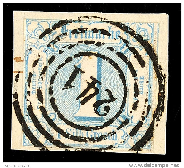 "241" - OSTHEIM, Herrlich Klar Auf Briefstück Mit Dreiseitig Vollrandiger 1 Sgr. Hellblau, Katalog: 15... - Otros & Sin Clasificación