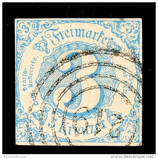 "219" - MEISENHEIM, Klar Auf Farbfrischer, Fast Vollrandiger 3 Kr. Hellblau, Katalog: 15 O219 - MEISENHEIM,... - Otros & Sin Clasificación