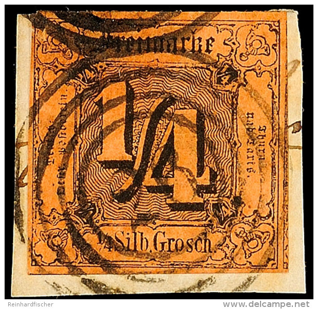 "26" - GROSSALMERODE, Klar Auf Briefstück Mit Allseits Breitrandiger 1/4 Sgr., Oben Links Kleiner Einschnitt,... - Autres & Non Classés