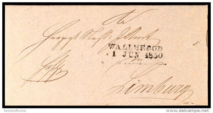 "WALLMEROD 1 JUN 1850" - L2, Feuser 3768-3, Auf Faltbrief Nach Limburg, Vollst. Inhalt  BFWALLMEROD 1 JUN 1850... - Otros & Sin Clasificación