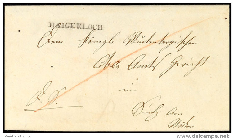 "HAIGERLOCH" - L1, Feuser 1333-1, Klar Auf Dienstbrief Aus 1844, Vollständiger Inhalt Mit... - Otros & Sin Clasificación
