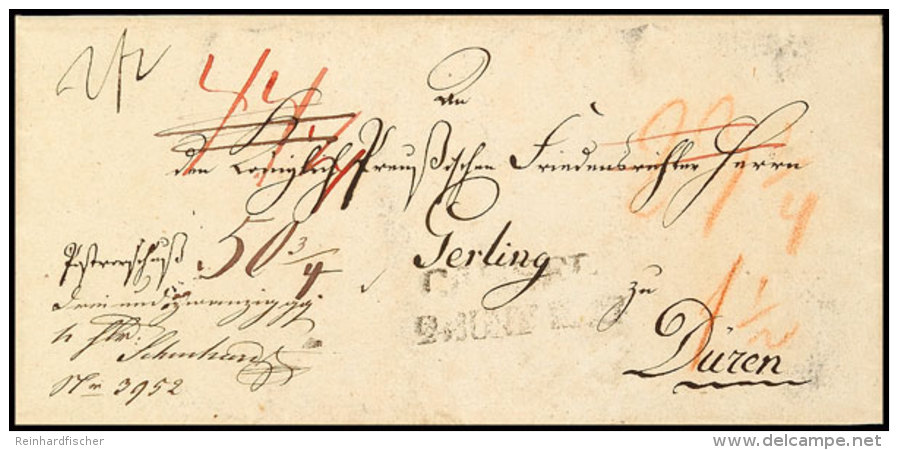 "CASSEL 24 JUNI 1838" - L2, Feuser 570-5, Auf Austaxiertem Postvorschuß-Brief (Nachnahme) Nach Düren ... - Otros & Sin Clasificación