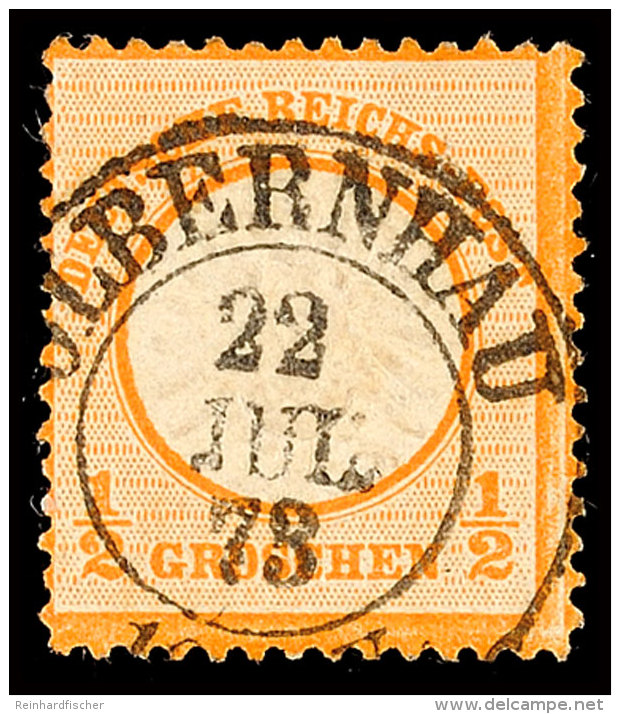 "OLBERNHAU 22 JUL 73" - K2, Zentrisch Klar Auf Kabinettstück DR 1/2 Gr. Orange, Katalog: DR18 OOLBERNHAU... - Saxe