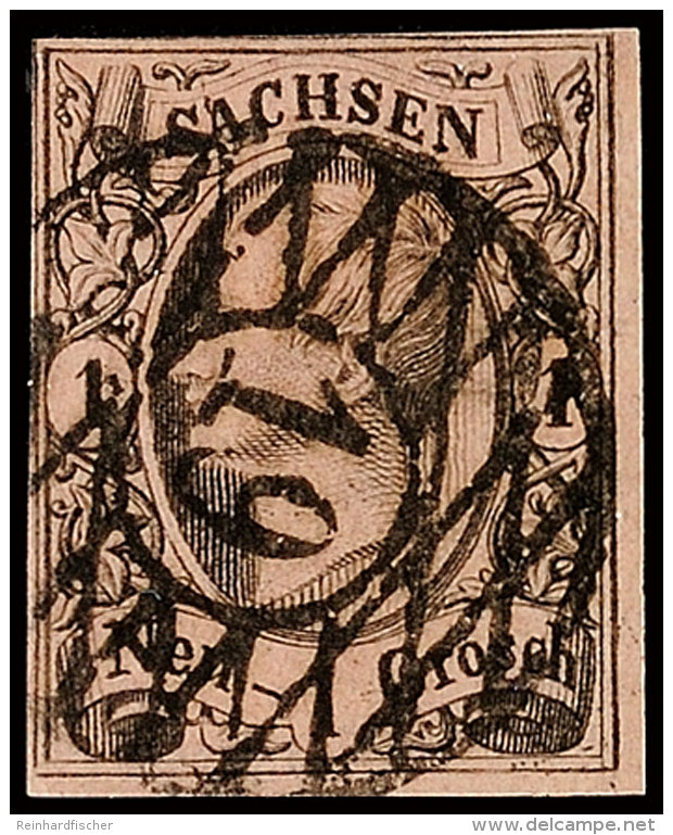 "19" - Meissen, Klar Und Zentrisch Auf Tadelloser 1 Ngr. König Johann I. In A-Farbe In Type II, Bestens Gepr.... - Saxe