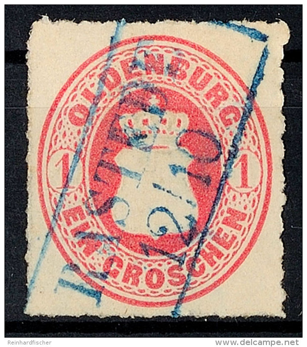 "RASTEDE" - Blauer Ra2, Zentrisch Klar Auf Kabinettstück 1 Gr., Katalog: 17A ORASTEDE - Blue Box Cancel Of... - Oldenbourg