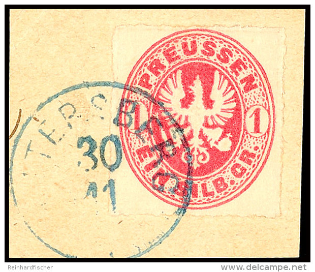"OTTERSBERG" - Blauer K1, Auf Briefstück Preußen 1 Sgr., Katalog: Pr. 16 BSOTTERSBERG - Blue Single... - Hanovre