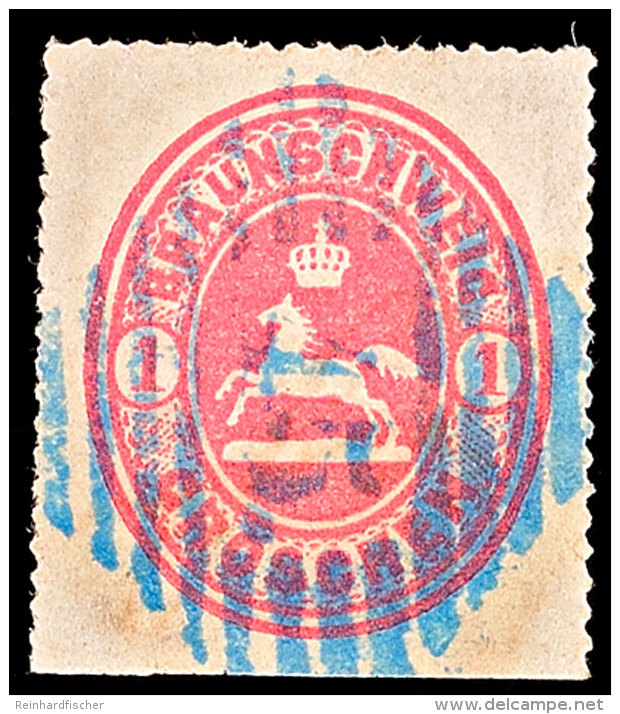 "45" (blau) - VORSFELDE, Klar Auf 1 Sgr. Letzte Ausgabe, Unten Scherentrennung, Katalog: 18 O45 (blue) -... - Brunswick