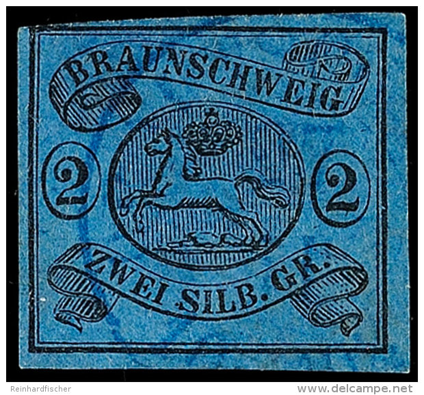 2 Sgr. A. Blau, Farbfrisches, Voll/breitrandiges Kabinettstück Mit Auf Dieser Marke Besserer... - Braunschweig