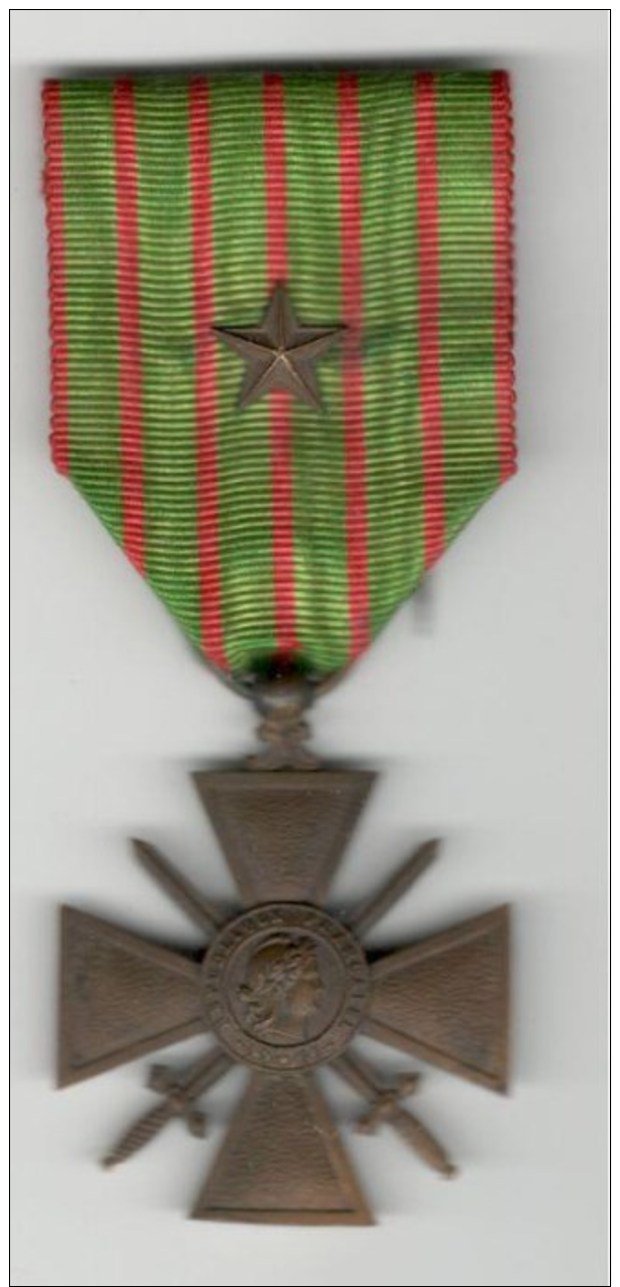 Médaille Croix De Guerre 1914-1917 + Etoile De Bronze - Sonstige & Ohne Zuordnung