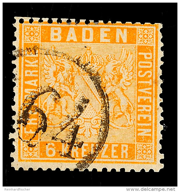 "164" (Einring) - BAHNPOST, Klarer Teilabschlag "64" Auf Kabinettstück 6 Kr. Hellgelborange, Katalog: 11b... - Otros & Sin Clasificación