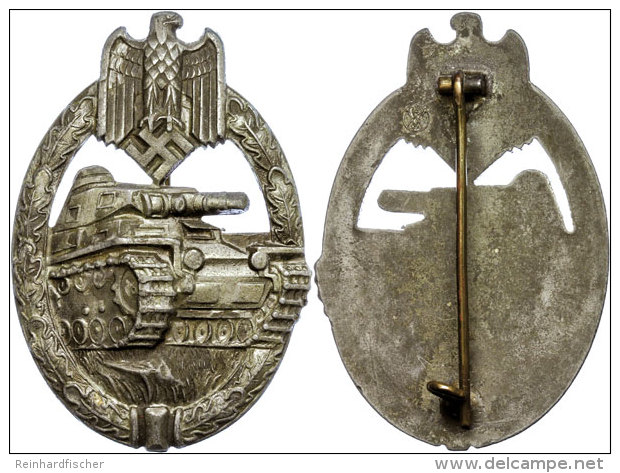 Panzerkampfabzeichen In Silber Mit Hersteller, OEK 3901  Tank Combat Badge In Silver With Manufacturer, OEK... - Autres & Non Classés