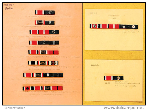 Sammlung Von 29x Bandspangen In Der Ausführung Nach Dem Ordensgesetz Von 1957. Auf Karton Sortiert Und... - Sin Clasificación