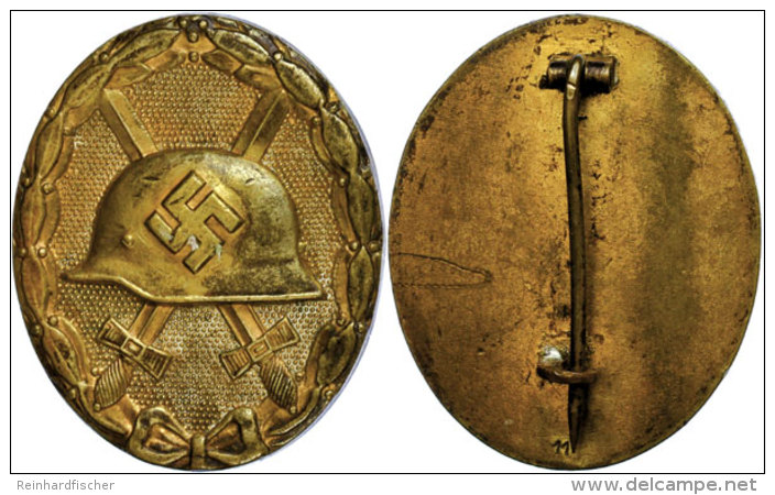 Verwundetenabzeichen Gold, Hersteller ,11" = Grossmann &amp; Co. Wien, Getragen Im Originalen Etui Mit Intakter... - Sin Clasificación