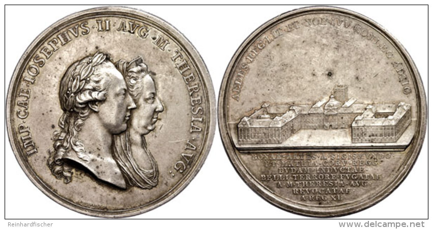 RDR, Maria Theresia, Silbermedaille (Dm. Ca. 49,50mm, Ca. 43,74g), 1780, Von J. N. Würth, Auf Die Verlegung... - Otros & Sin Clasificación