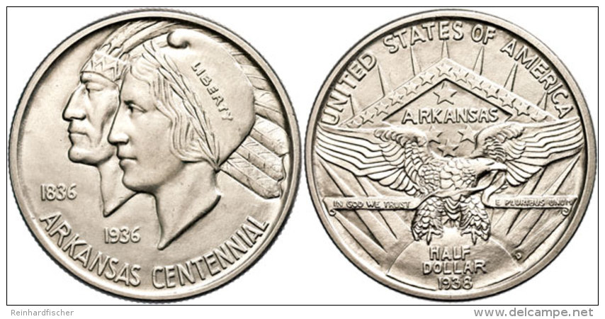 1/2 Dollar, 1938, D, Arkansas, KM 168, St.  St1 / 2 Dollar, 1938, D, Arkansas, KM 168, St.  St - Otros & Sin Clasificación