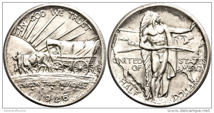 1/2 Dollar, 1926, Oregon Trail, KM 159, St.  St1 / 2 Dollar, 1926, Oregon Trail, KM 159, St.  St - Autres & Non Classés
