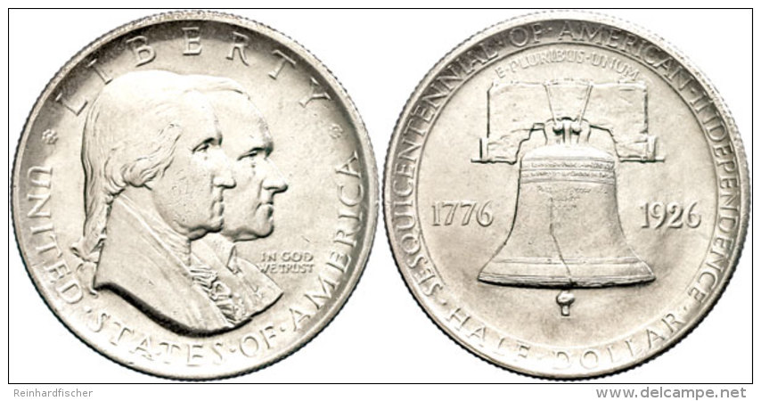 1/2 Dollar, 1926, Independence, KM 160, Vz.  Vz1 / 2 Dollar, 1926, Independence, KM 160, Extremley Fine  Vz - Otros & Sin Clasificación
