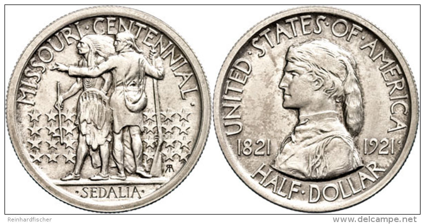 1/2 Dollar, 1921, Missouri, KM 149.1, F.st.  1 / 2 Dollar, 1921, Wild Rovers, KM 149. 1, F. St. - Autres & Non Classés