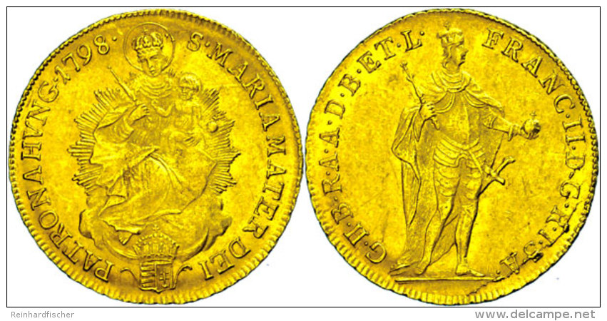 1 Dukat, Gold, Franz II., KM 410, Ss+  Ss1 Ducat, Gold, Francis II., KM 410, Very Fine  Ss - Hungría