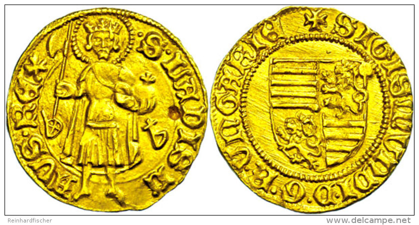 Goldgulden, O.J. (1415-1424), Sigismund, Buda, Schlag Auf Avers, Schürfspur, Fb. 10, Ss-vz  Ss-vzGold... - Hongrie