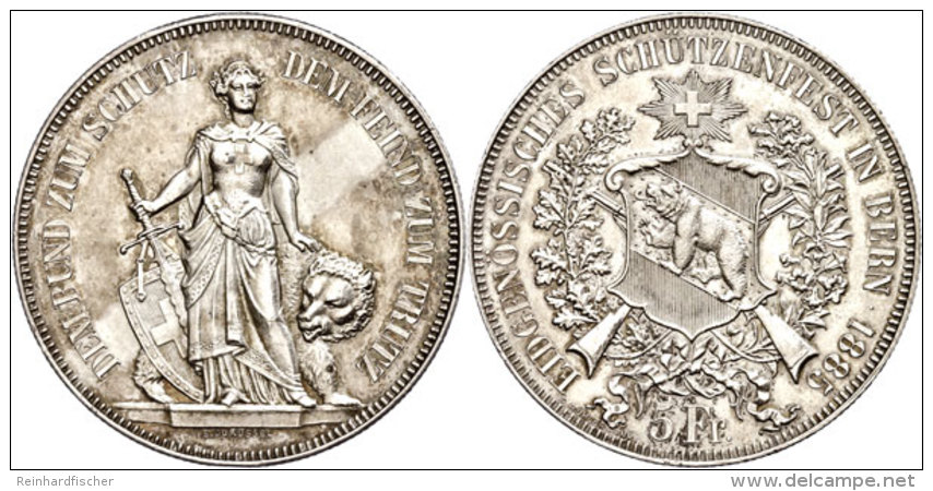 5 Franken, 1885, Bern, HMZ 2-1343o, Vz.  Vz5 Franc, 1885, Bern, HMZ 2-13430, Extremley Fine  Vz - Autres & Non Classés
