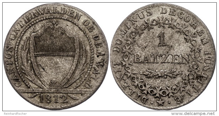 Obwalden, Batzen, 1812, HMZ 2-743, Ss.  SsObwalden, Chunk, 1812, HMZ 2-743, Very Fine.  Ss - Autres & Non Classés