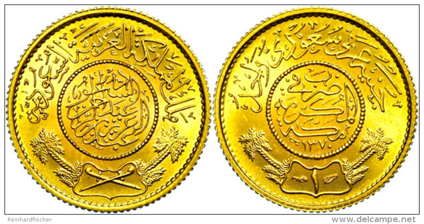 Pound, 1950, AH 1370, Fb. 1, St.  StPound, 1950, Provisional Issue 1370, Fb. 1, St.  St - Arabia Saudita