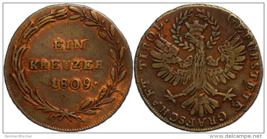 Kreuzer, 1809, Franz II., Aufstand Unter Andreas Hofer, Ss.  SsCruiser, 1809, Francis II., Uprising Under... - Autriche