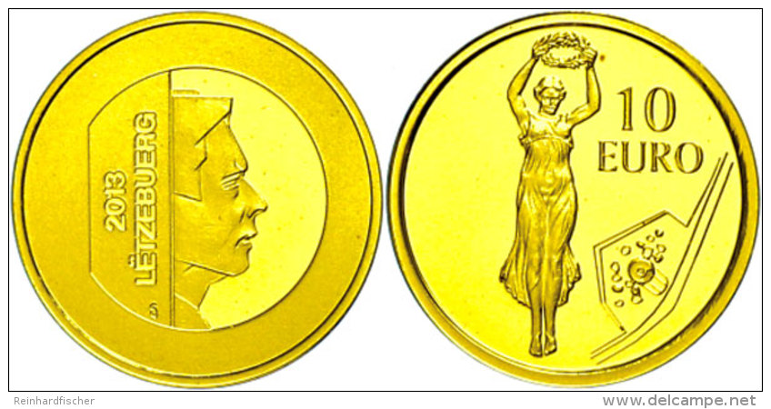 10 Euro, Gold, 2013, 3,11g Fein, Auflage Nur 3000 Stück, Mit Zertifikat In Ausgabeschatulle, PP.  PP10... - Luxemburgo