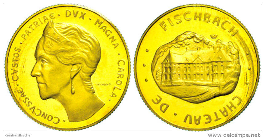 Goldmedaille (40 Francs), O.J. (1976), Schloss Fischbach, Probst 011(12), Auflage 6500 Stück, Ca. 11,61g Fein,... - Luxembourg