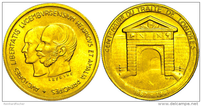 Goldmedaille (40 Francs), 1967, Probst 09(10), Auflage Nur 5000 Stück, 11,52g Fein, St.  StGold Medal (40... - Luxemburgo