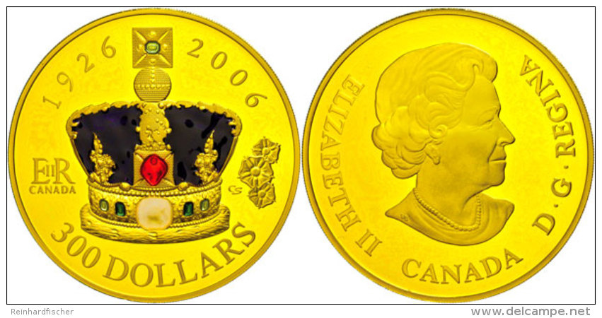 300 Dollars, Gold, 2006, Zum 80 Geburtstag Elizabeth II., Ca. 60g, Ca. 34,98g Fein, Fb. 85, KM 679, Auflage Nur... - Canada