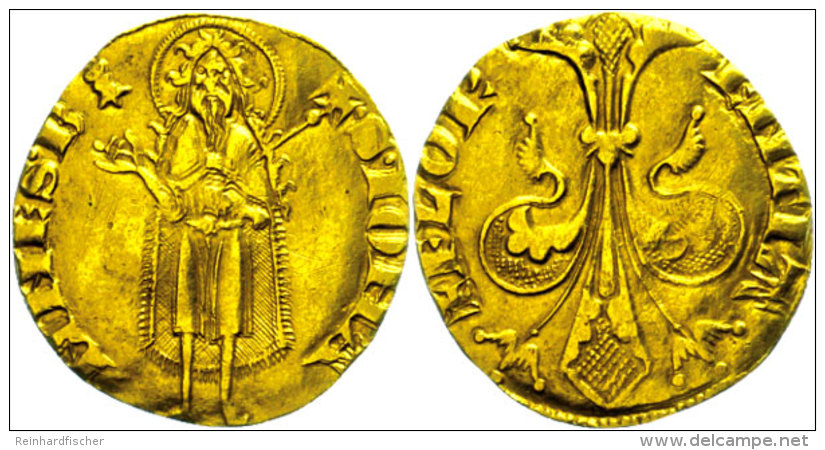 Florenz, Fiorino D'oro (3,51g), O.J.(1252-1422), Mit Münzzeichen Glocke Am Ende Der Umschrift. Fb. 276, Ss. ... - Autres & Non Classés