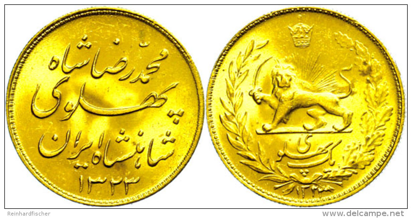 Pahlavi, Gold, 1944 (SH 1323), Mohammed Reza Pahlavi, Fb. 97, Vz-st.  Vz-stPahlavi, Gold, 1944 (SH 1323),... - Irán
