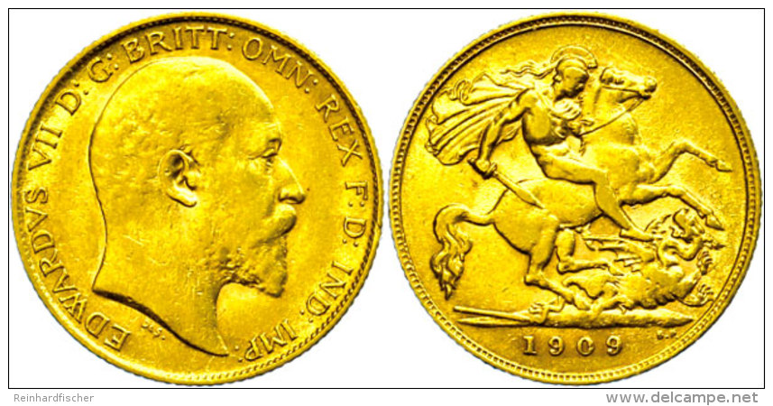 1/2 Sovereign, 1909, Edward VII., Fb. 401, Ss.  Ss1 / 2 Sovereign, 1909, Edward VII., Fb. 401, Very Fine.  Ss - Autres & Non Classés