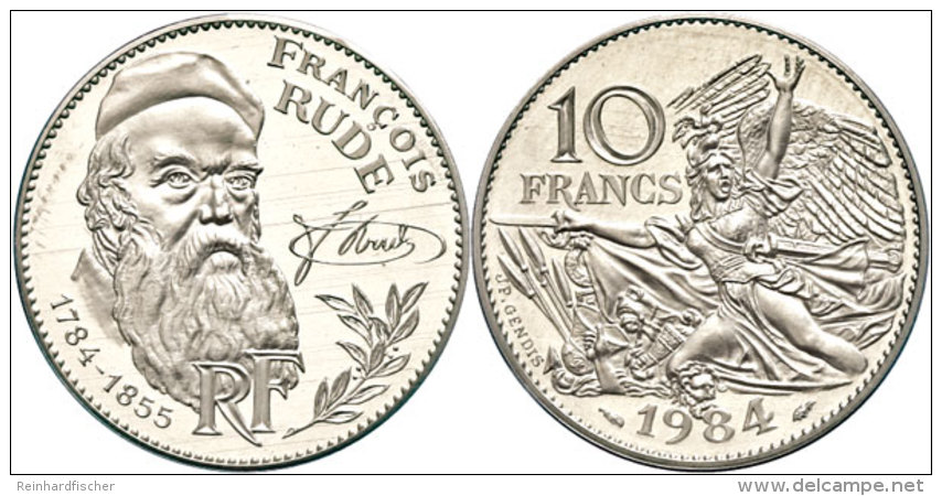 10 Francs, 1984, Piéfort, Rude, Verschweißt, Mit Zertifikat In Schatulle, St.  St10 Franc, 1984,... - Autres & Non Classés