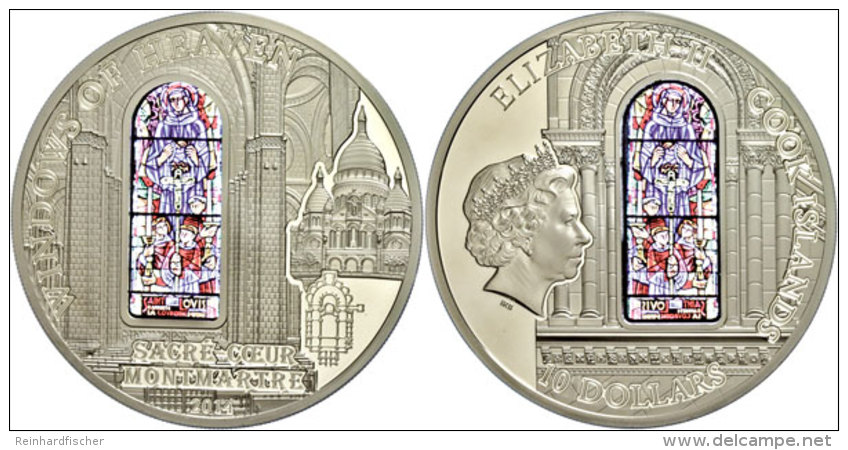 10 Dollars, 2014, Sacre Coer De Montmartre-Fenster Saint Louis, Auflage Nur 2000 Stück, Mit Zertifikat In... - Cook