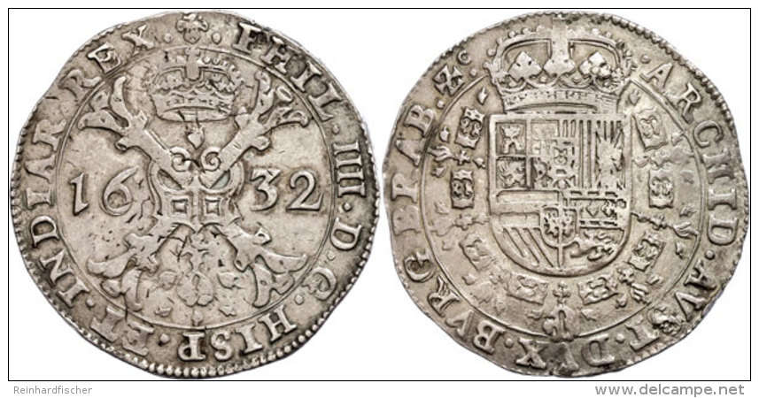 Brabant, Patagon, 1632, Philipp IV., Antwerpen, Delm. 293, Ss-vz.  Ss-vzBrabant, Patagon, 1632, Philipp IV.,... - Otros & Sin Clasificación