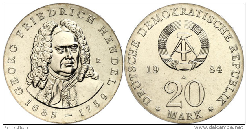 20 Mark, 1984 A, Zum 225. Todestag Von Georg Friedrich Händel, St, Katalog: J. 1595 St20 Mark, 1984 A, To... - Autres & Non Classés