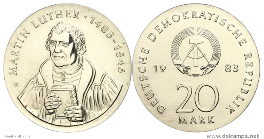 20 Mark, 1983, Zum 500. Geburtstag Von Martin Luther, St, Katalog: J. 1591 St20 Mark, 1983, To The 500.... - Autres & Non Classés