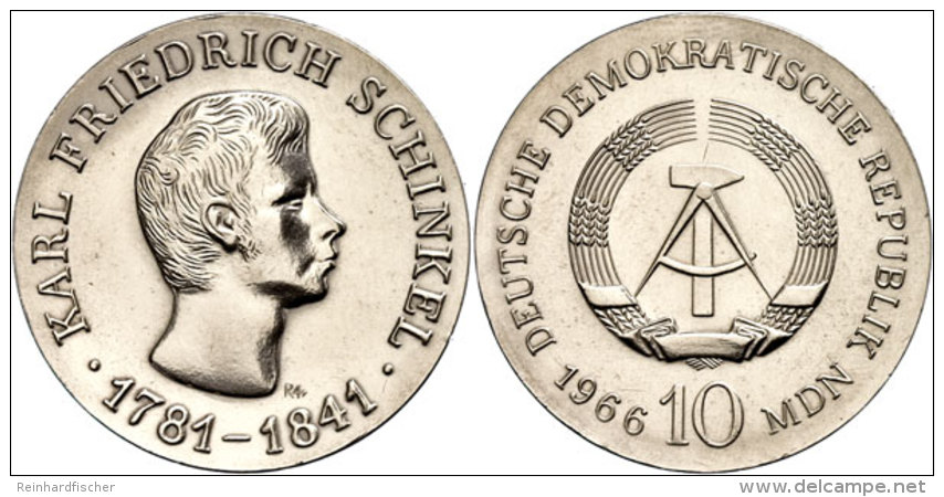 10 Mark, 1966, Zum 125. Todestag Von Karl Friedrich Schinkel, St, Katalog: J. 1517 St10 Mark, 1966, To The 125.... - Autres & Non Classés