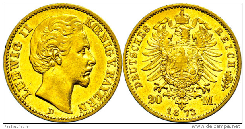 20 Mark, 1873, Ludwig II., Kl. Rf., Ss., Katalog: J. 194 Ss20 Mark, 1873, Ludwig II., Small Edge Nick, Very... - Autres & Non Classés