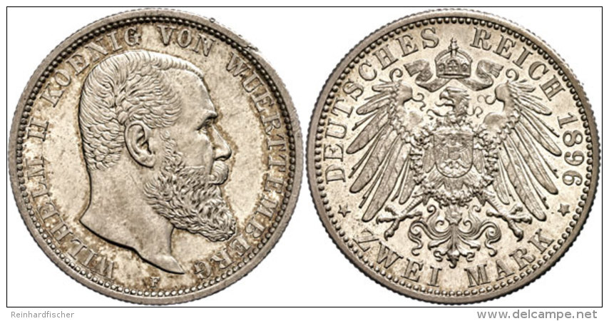 2 Mark, 1896, Wilhelm II., Kratzer Auf Avers, Vz-st., Katalog: J. 174 Vz-st2 Mark, 1896, Wilhelm II., Scratch... - Autres & Non Classés