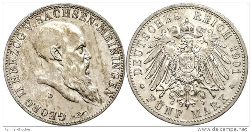 5 Mark, 1901, Georg II., Ss-vz., Katalog: J. 150 Ss-vz5 Mark, 1901, Georg II., Very Fine To Extremly Fine.,... - Sonstige & Ohne Zuordnung