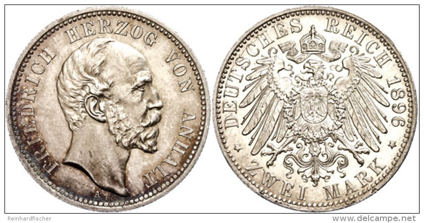 2 Mark, 1896, Friedrich I. Zum 25jährigen Regierungsjubiläum, F. St., Katalog: J. 20 Vz2 Mark, 1896,... - Autres & Non Classés