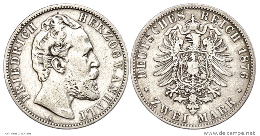 2 Mark, 1876, Friedrich I., Ss., Katalog: J. 19 Ss2 Mark, 1876, Frederic I., Very Fine., Catalogue: J. 19 Ss - Sonstige & Ohne Zuordnung