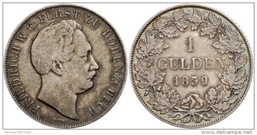 Gulden, 1839, Friedrich Wilhelm Constantin, AKS 4, J. 5, Ss.  SsGuilder, 1839, Frederic Wilhelm Constantine,... - Otros & Sin Clasificación
