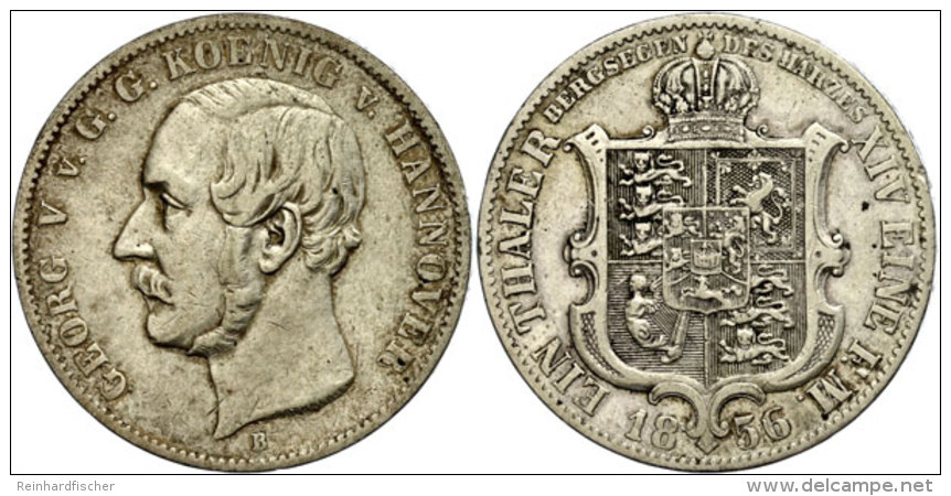 Ausbeutetaler, 1856, Georg V., AKS 144 A, J. 86, Ss., Katalog: A SsMining Thaler, 1856, Georg V., Picture... - Autres & Non Classés