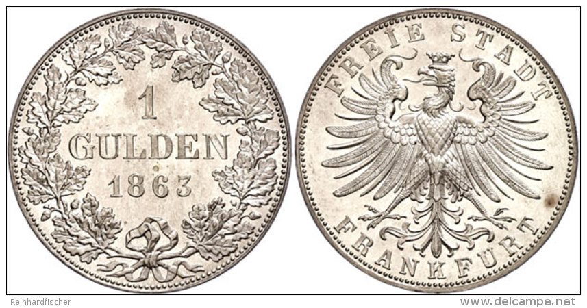 Gulden, 1863, AKS 14, J. 38, Vz-st.  Vz-stGuilder, 1863, Picture Postcards 14, J. 38, Extremly Fine To... - Otros & Sin Clasificación